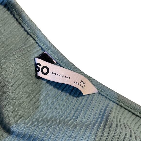SO Goods For Life Bundle 2 Tops Ribbed Short Sleeve Scallop Trim Size XXL Y2K - Picture 4 of 7
